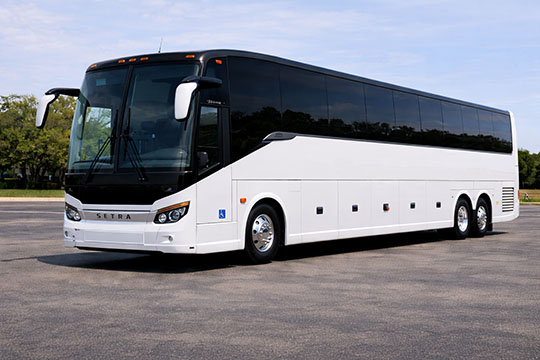 56-passenger charter bus available for charter in Centennial, CO